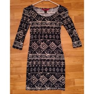 Hot Kiss Geometric Bodycon Dress